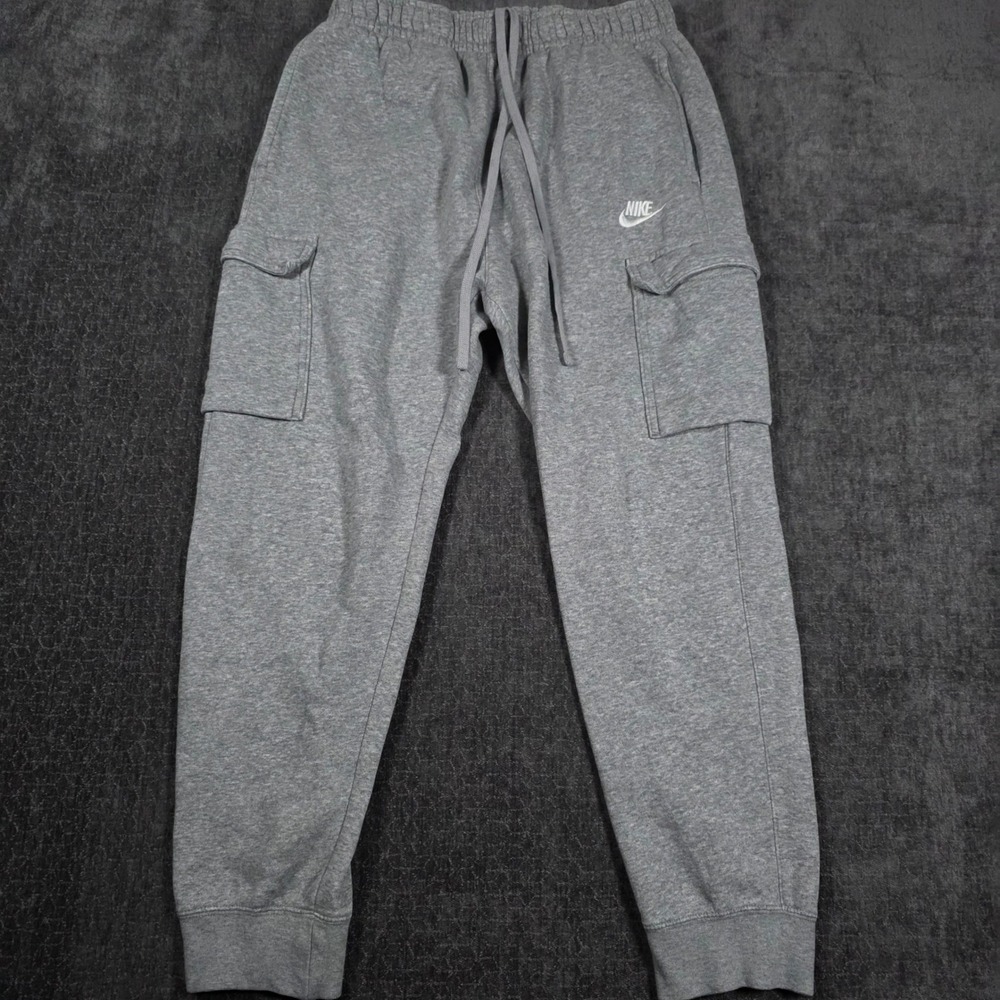 Nike Sportswear Club Fleece Cargo Pants Mens Medium Gray CD3129-063 Athleisure M